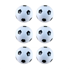 Bordsfotbollsboll Vit/Svart (6 st.)