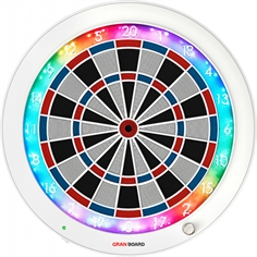 GranBoard3s LED Bluetooth Dartboard (White Edition Ltd)