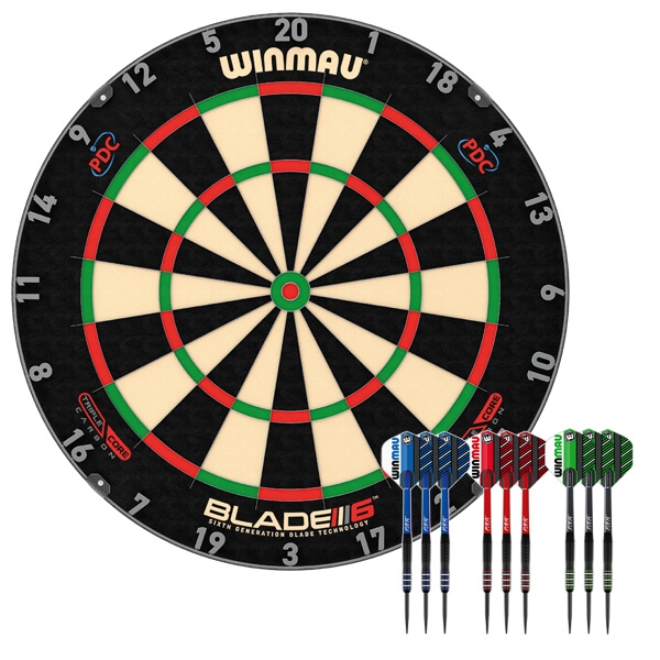 Winmau Blade 6 Triple Core inkl. 3 set pilar