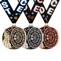 Dartmedaljer - Guld/Silver/Brons